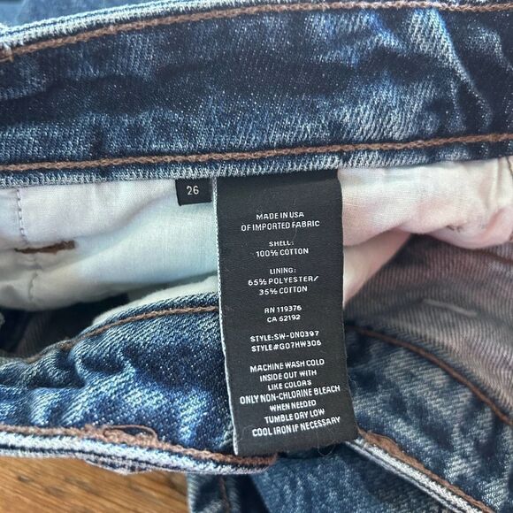 Helmut‎ Lang Size 26 Button Front Skirt Knee Length Denim Jean Pockets - Picture 4 of 9